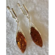 343 Boucles d'oreilles ambre argent sterling,